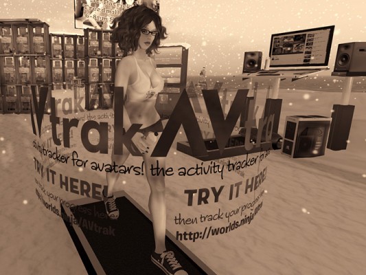 photo of Soto Hax walking on a VR Treadmill