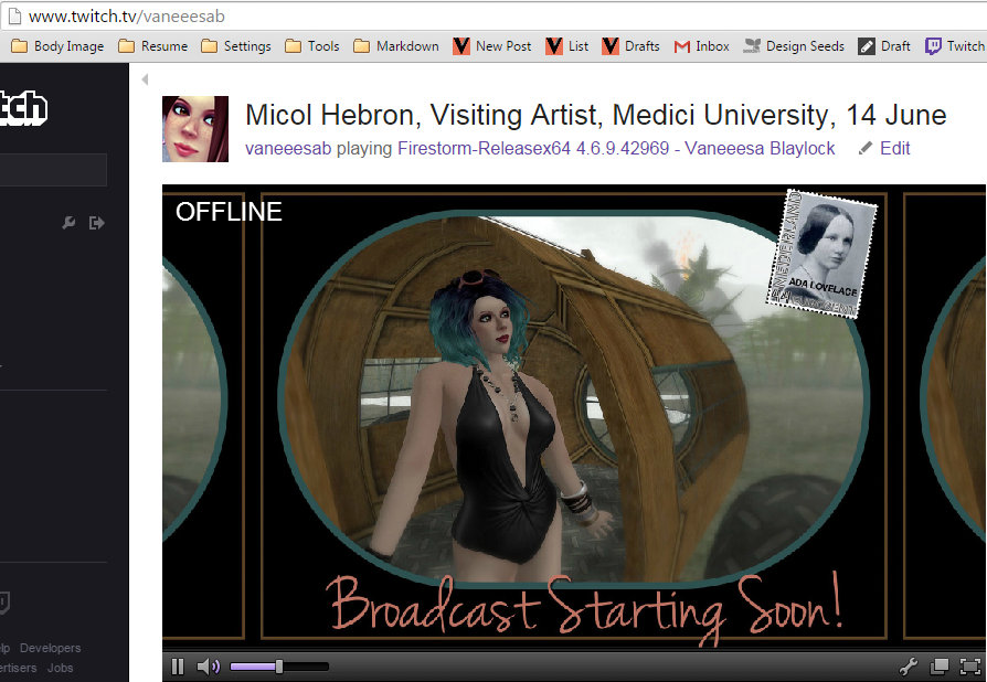 screen cap of Twitch.tv interface