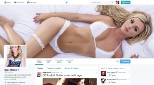 screen cap of Bree Olson's Twitter home page