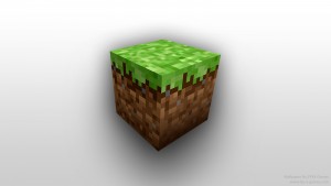 a "block" from the game Minecraft