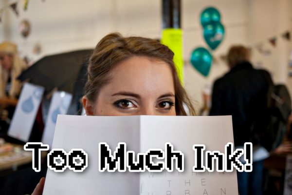 type sample of the font "Too Much Ink" designed by Cake