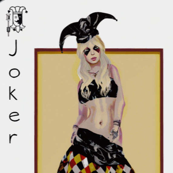 Avatar Selfie Card Deck: Scarlett Luv as the Joker