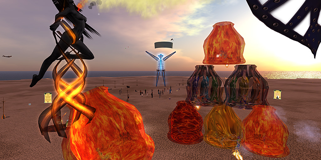 Wide view of the playa at Burning Man / Burning Life